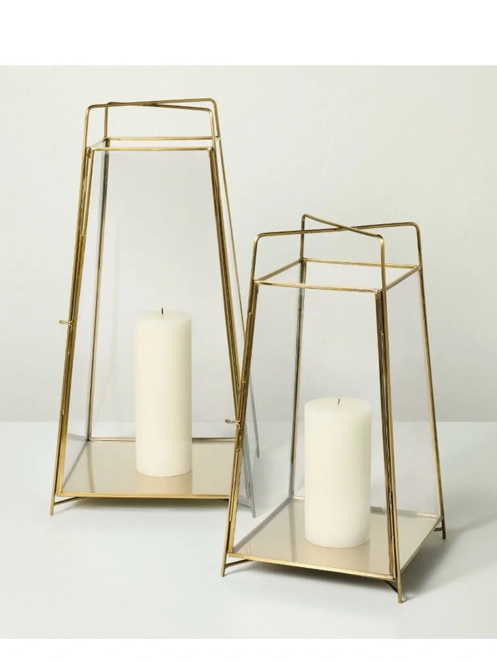 NEW! Hearth & Hand w/Magnolia, 20” Large Brass Finish Lantern